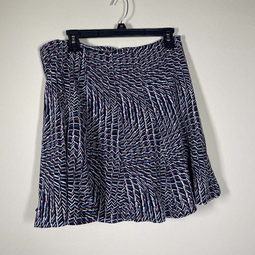 White House Black Market Women's Confetti Print Black Fit & Flare Skirt 10